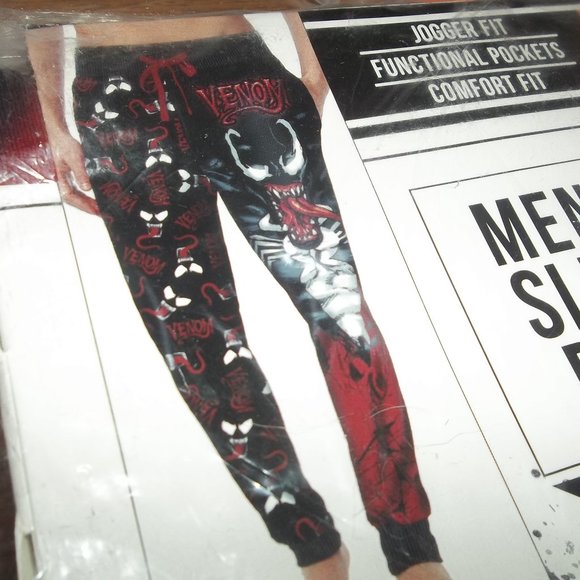 VENOM MARVEL MENS PJ PANTS NEW SEALED - Picture 2 of 5